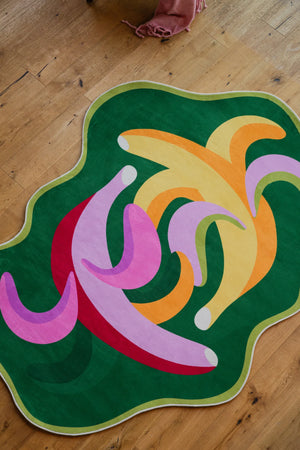 Funky Dancing Bananas Rug by Maggie Stephenson