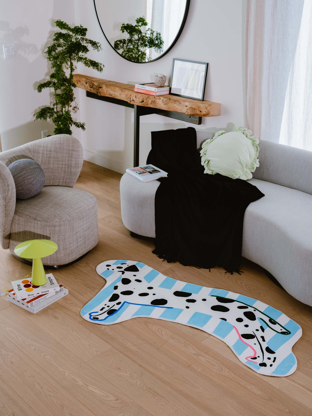 Irregular Shaped Dog Runner Rug by Lu Yang