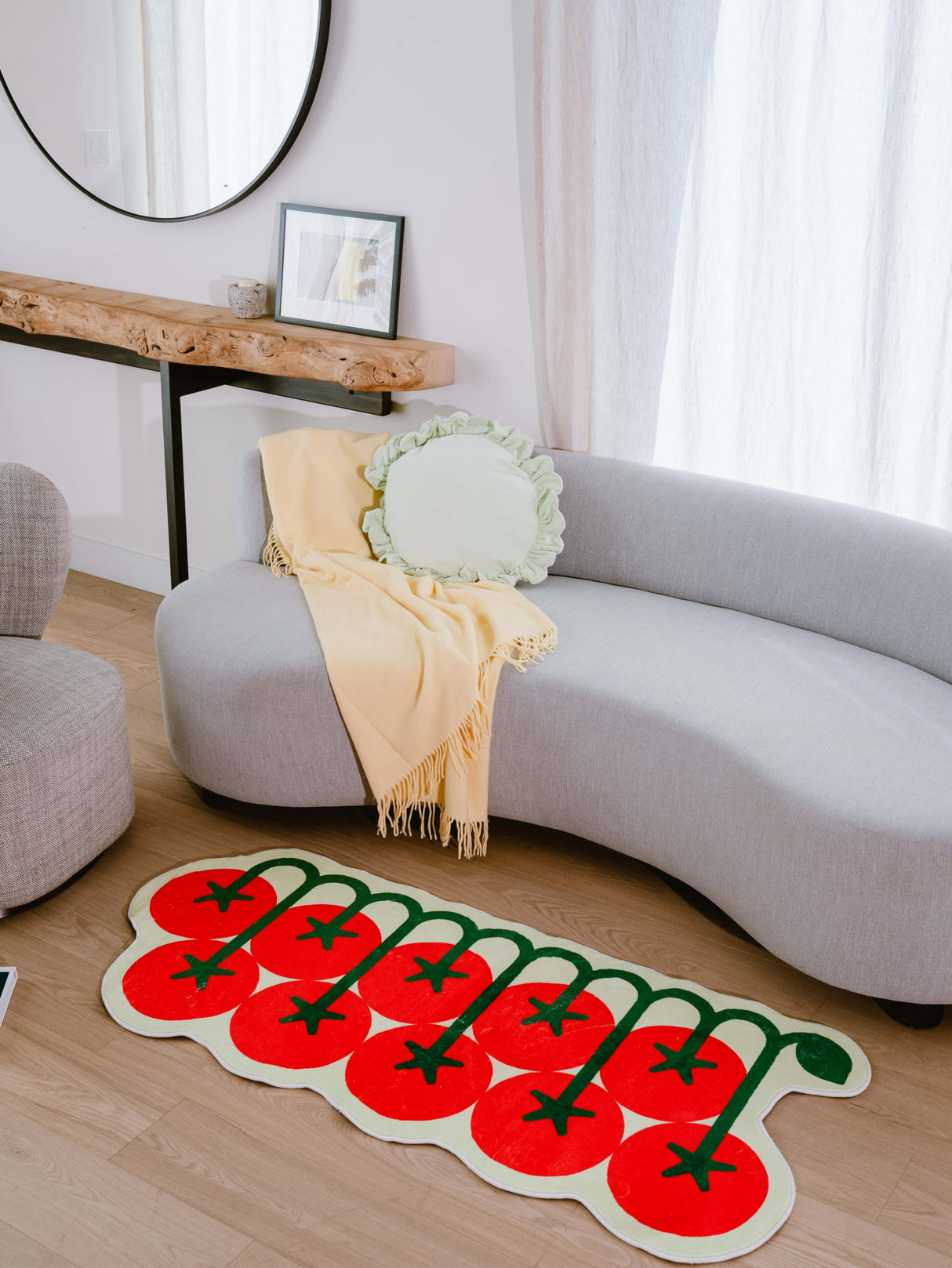 Irregular Tomato Runner Rug by Johann Banta