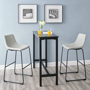 Faux Leather 2-Piece Bar Stools