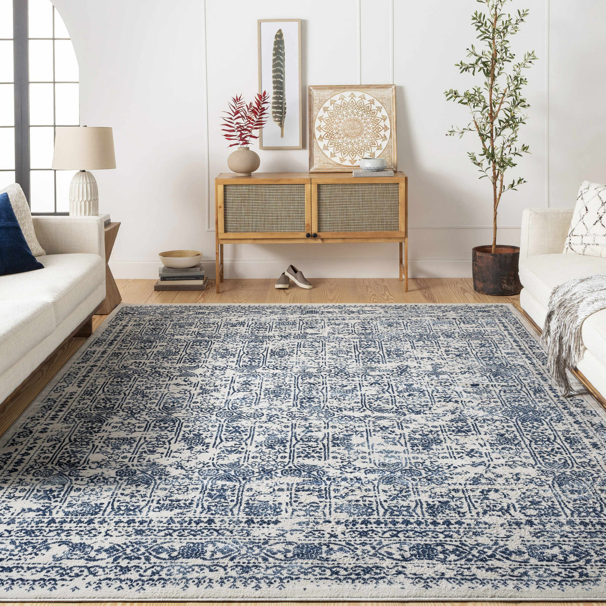 Michie Blue Area Rug - Clearance