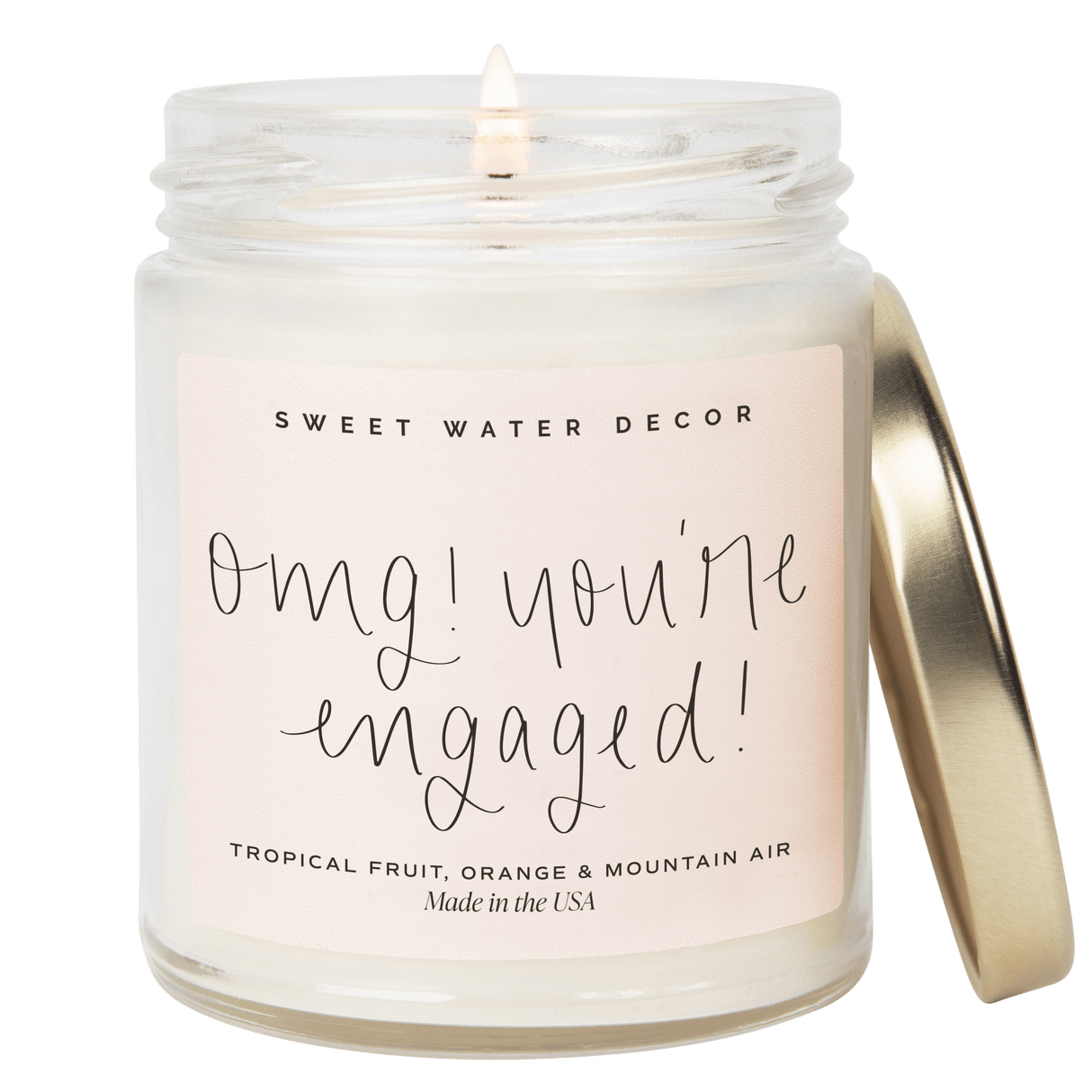 OMG! You're Engaged! Soy Candle - Clear Jar - 9 oz