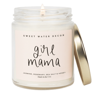Girl Mama Soy Candle - Clear Jar - 9 oz (Wildflowers and Salt)