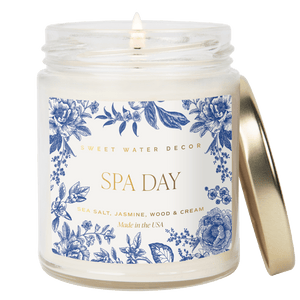 Spa Day Soy Patterned Candle - Clear Jar - 9 oz