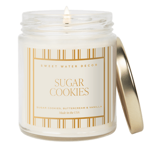 Sugar Cookies Soy Candle - 9 oz Patterned Clear Jar