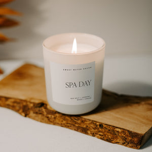 Spa Day Soy Candle - Tan Matte Jar - 15 oz