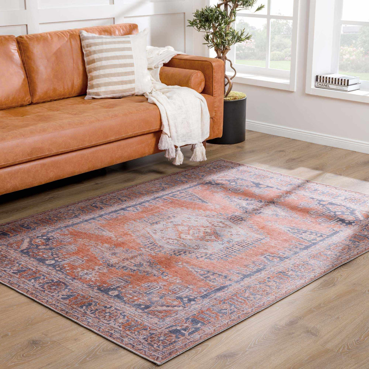 Taber Burnt Orange Persian Style Rug
