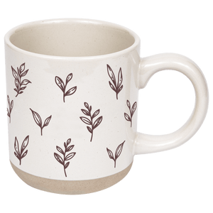 Brown Leaves 14oz. Stoneware Coffee Mug
