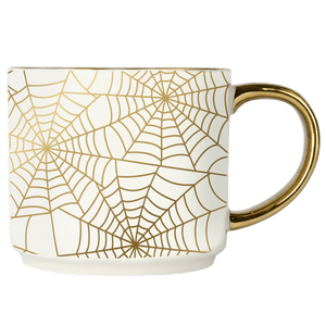 Spiderwebs 14oz. Gold Handle Coffee Mug