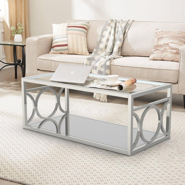 47" Contemporary Coffee Table in Chrome