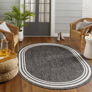 Coonamble Bordered Antrasit Rug