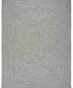 Cream Charcoal Braided Faux Jute Rug