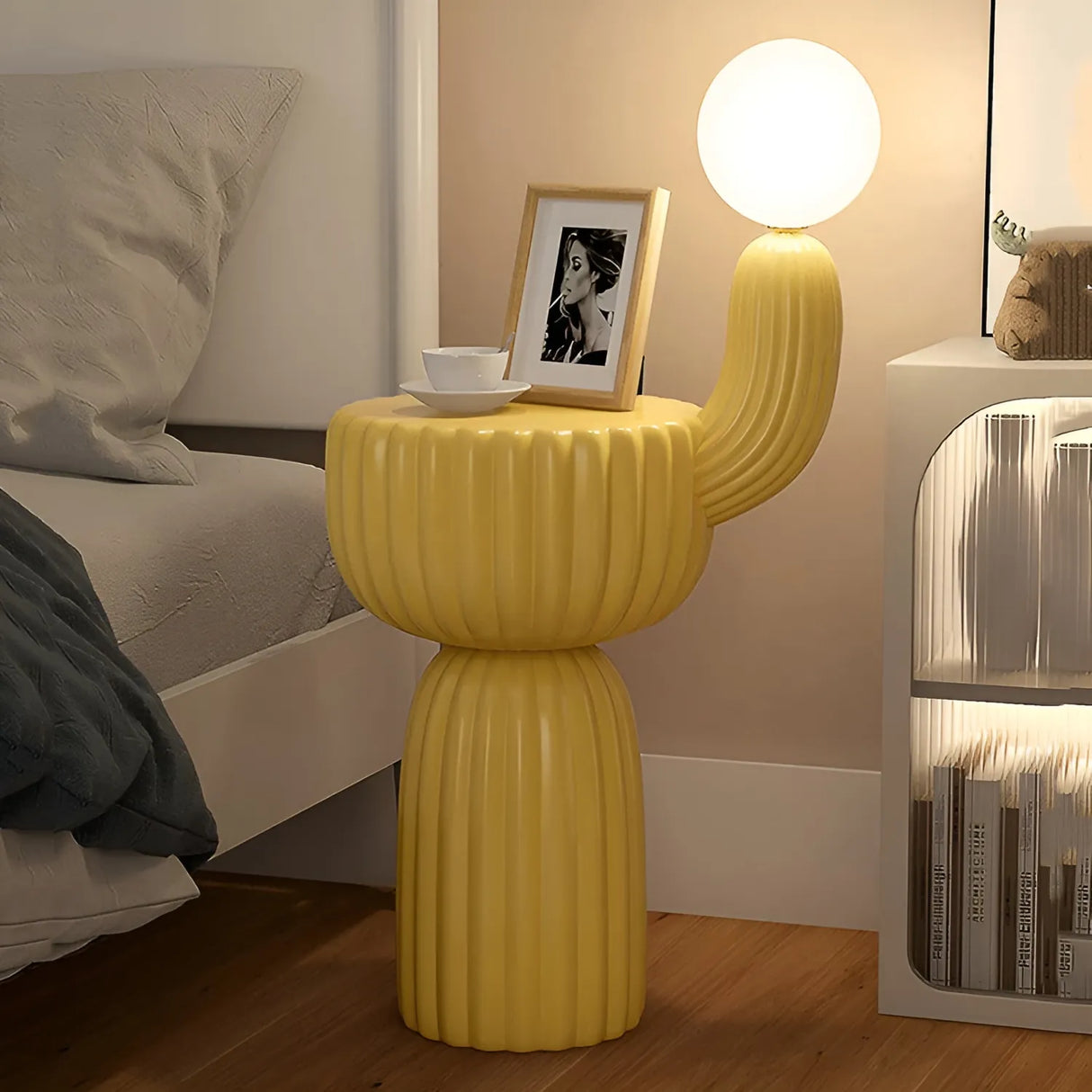 Cactus Bedside Table + Lamp
