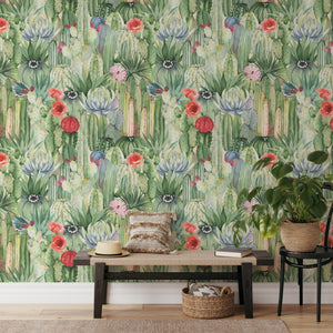 Western Cactus Wallpaper Peel and Stick