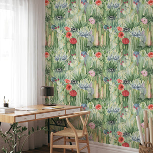 Western Cactus Wallpaper Peel and Stick