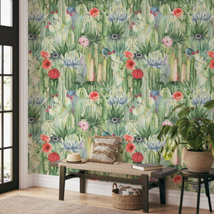 Western Cactus Wallpaper Peel and Stick