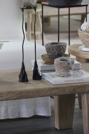Carved Stone Mortar Bowl