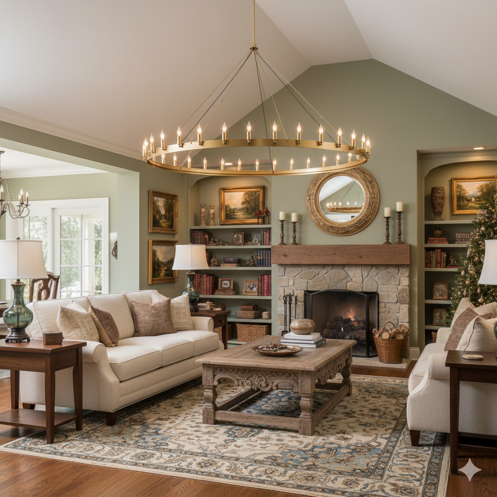 Camino Vintage Candelabra Round Chandelier 26"