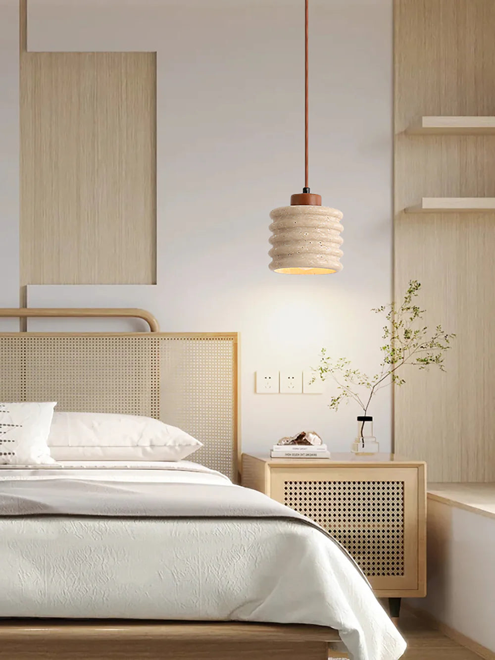 Candeeiro Column Travertine Pendant Lamp