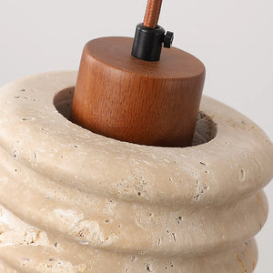 Candeeiro Column Travertine Pendant Lamp