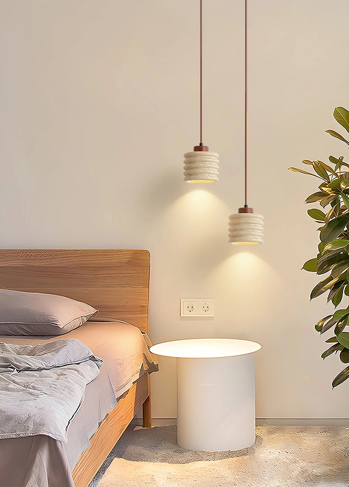 Candeeiro Column Travertine Pendant Lamp