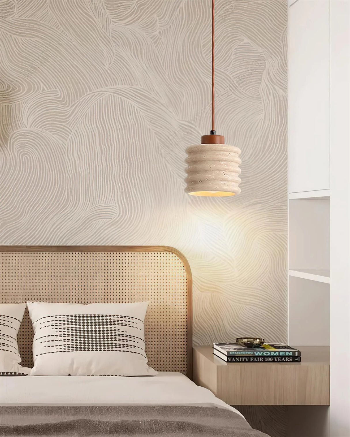 Candeeiro Column Travertine Pendant Lamp