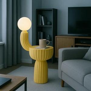 Cactus Bedside Table + Lamp