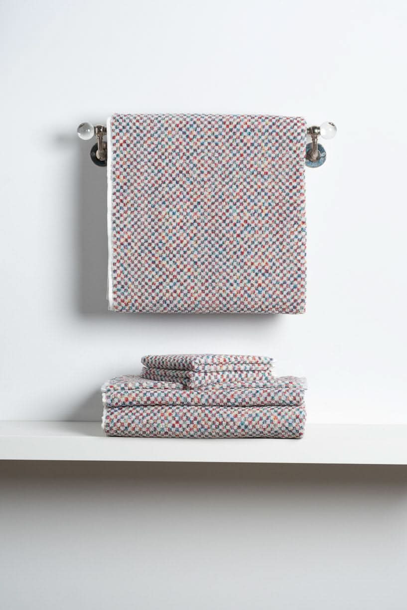 Watercolors Checkers Coral Blue Yellow Green Melange