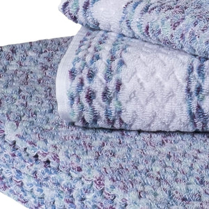 Chevron Lavender Blue Linen cotton