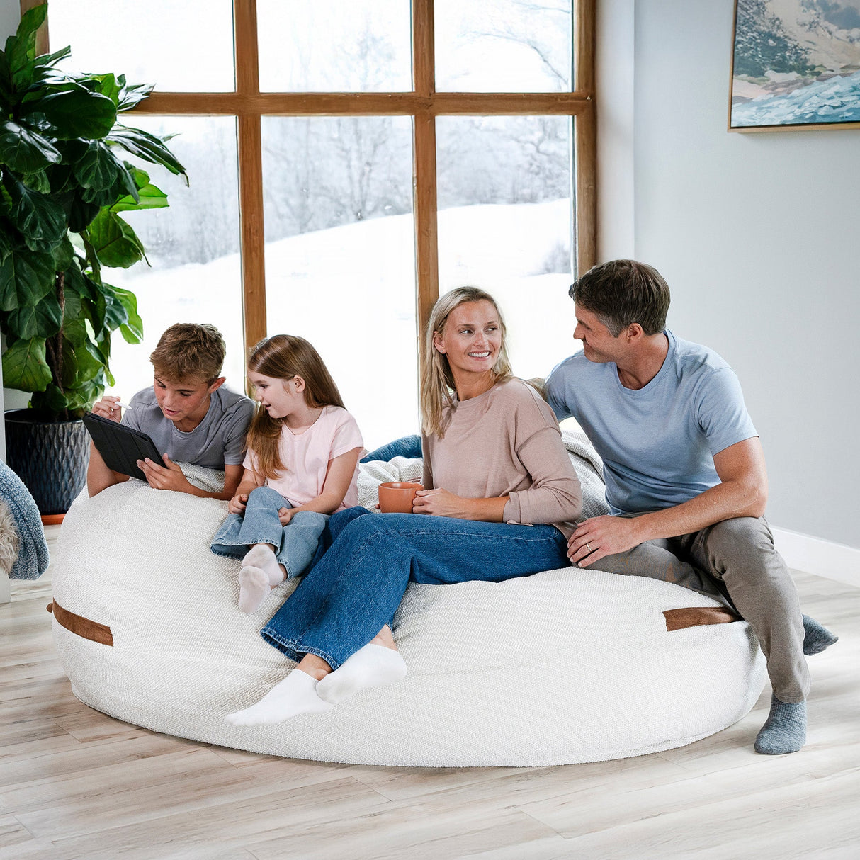 Fuf® 7Ft Oversized Foam Bean Bag
