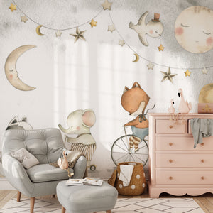 Forest Friends Wallpaper - Peel and Stick Nursery Mural