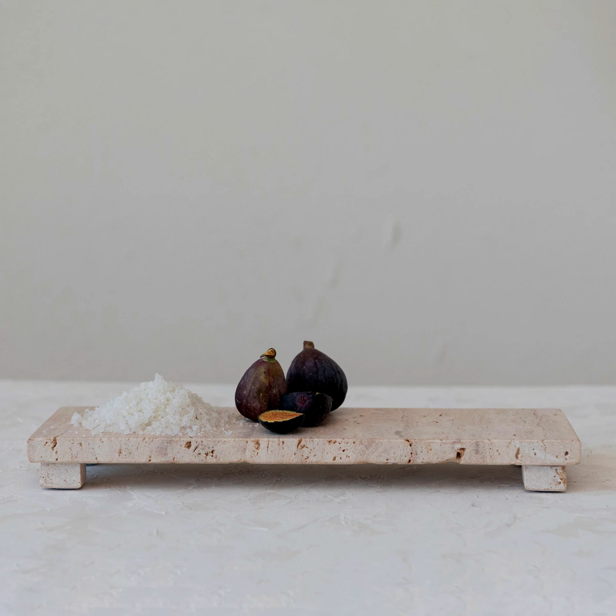 Cojio Footed Travertine Tray