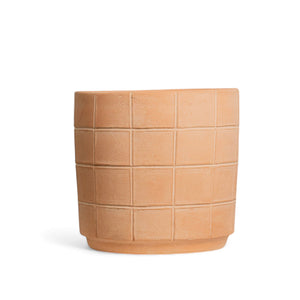 Grid Large Terracotta Planter by MESO