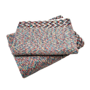 Watercolors Coral Blue Yellow Green Melange Tweed