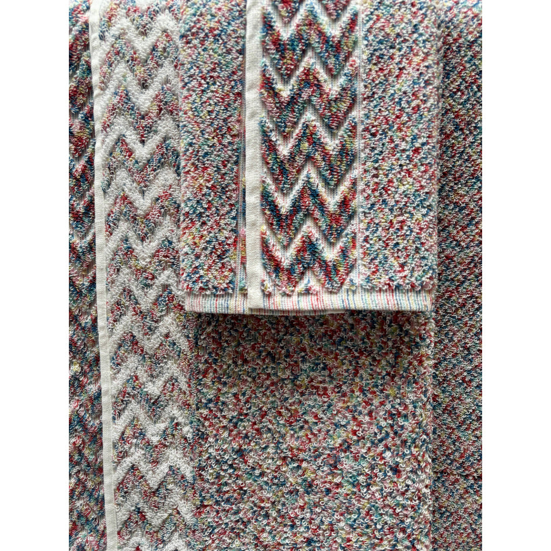 Watercolors Coral Blue Yellow Green Melange Tweed