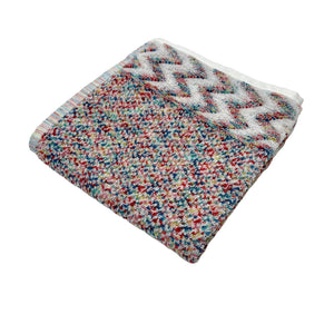 Watercolors Coral Blue Yellow Green Melange Tweed