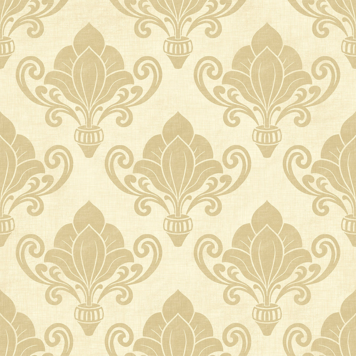 Rococo Reverie - Cream Damask Wallpaper