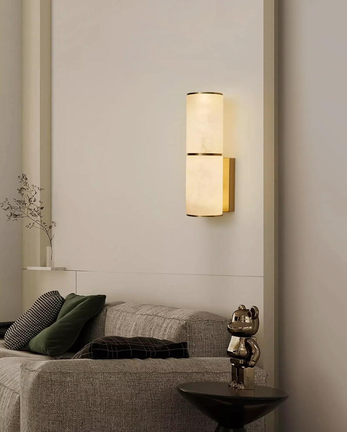 Creative Alabaster Cylindrical Wall Lamp