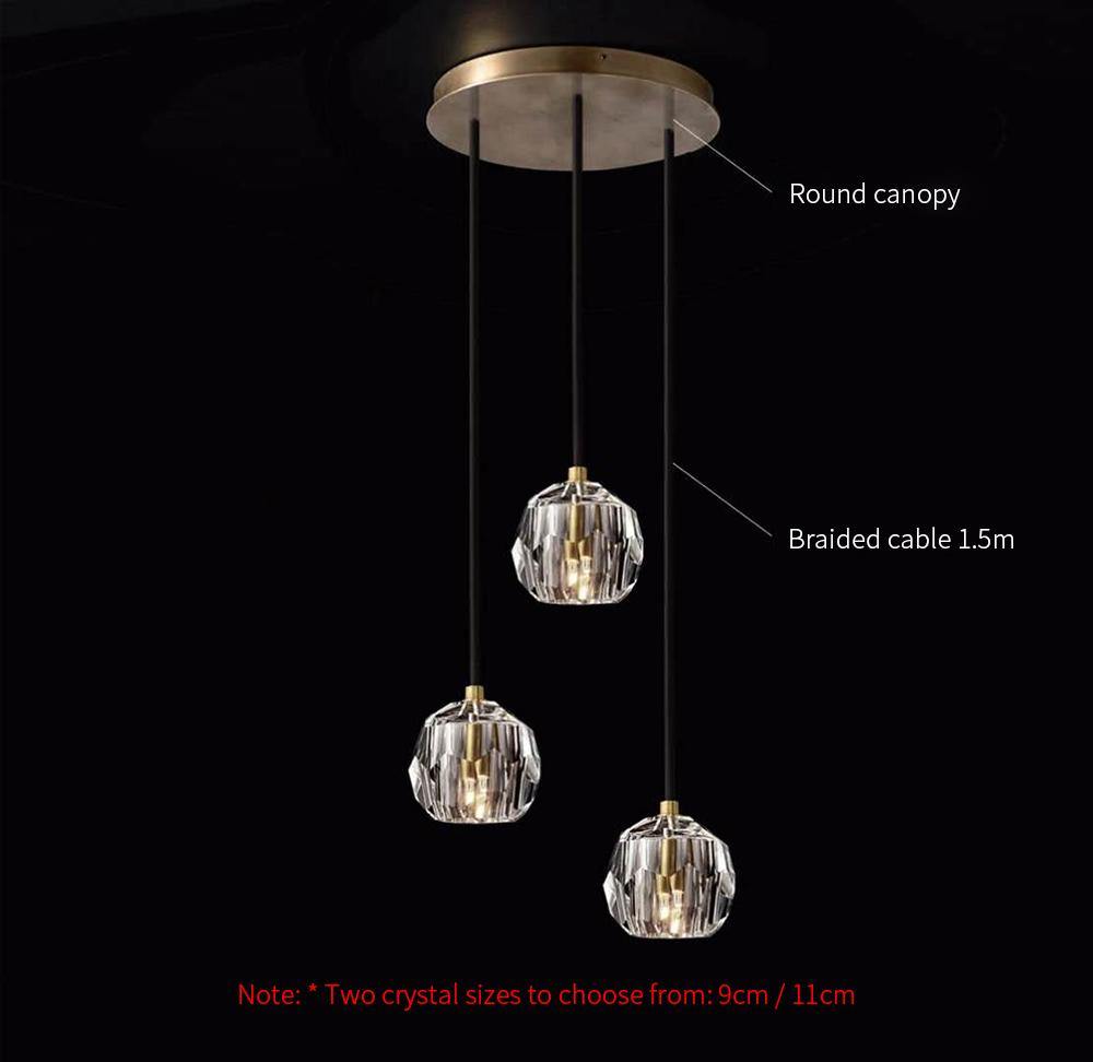 Crystal Ball Linear Round Chandelier
