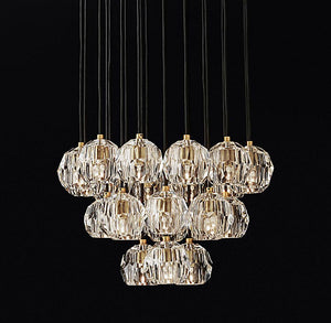 Crystal Ball Linear Round Chandelier