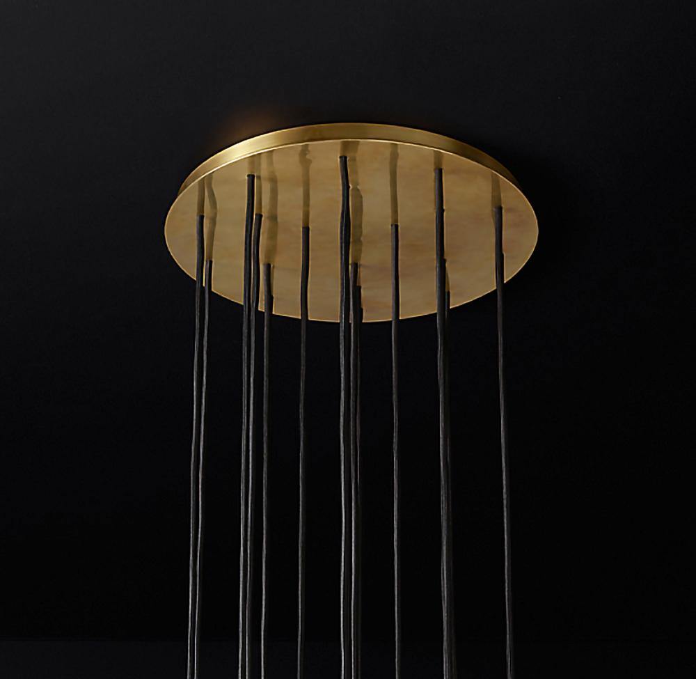 Crystal Ball Linear Round Chandelier