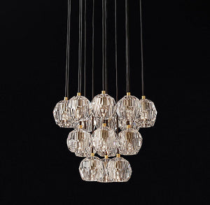Crystal Ball Linear Round Chandelier
