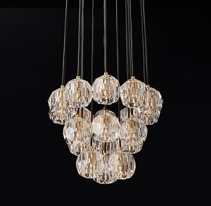Crystal Ball Linear Round Chandelier