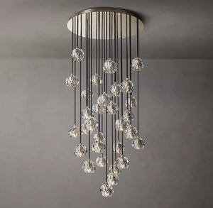 Crystal Ball Linear Round Chandelier