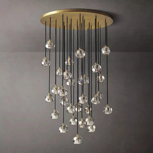 Crystal Ball Linear Round Chandelier