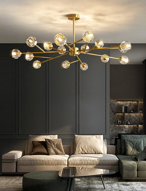Crystal Ball Round Cluster Chandelier