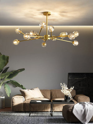 Crystal Ball Round Cluster Chandelier