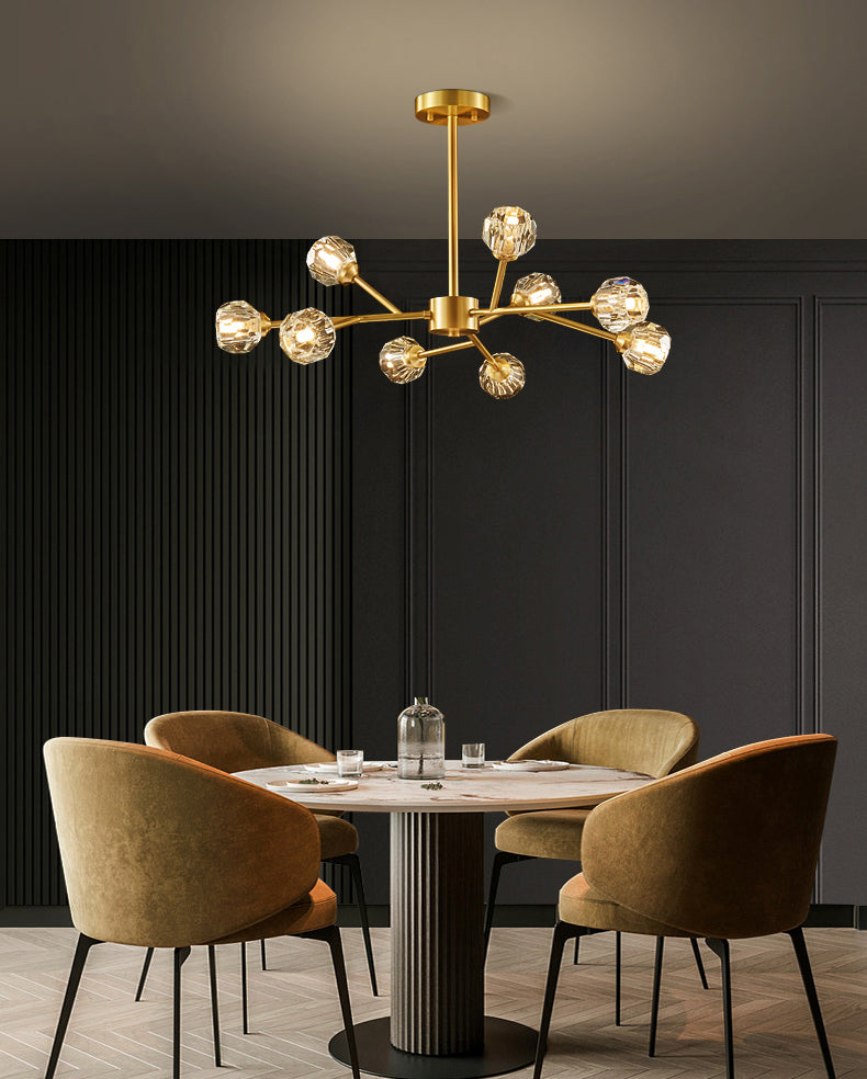 Crystal Ball Round Cluster Chandelier