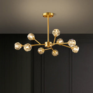 Crystal Ball Round Cluster Chandelier