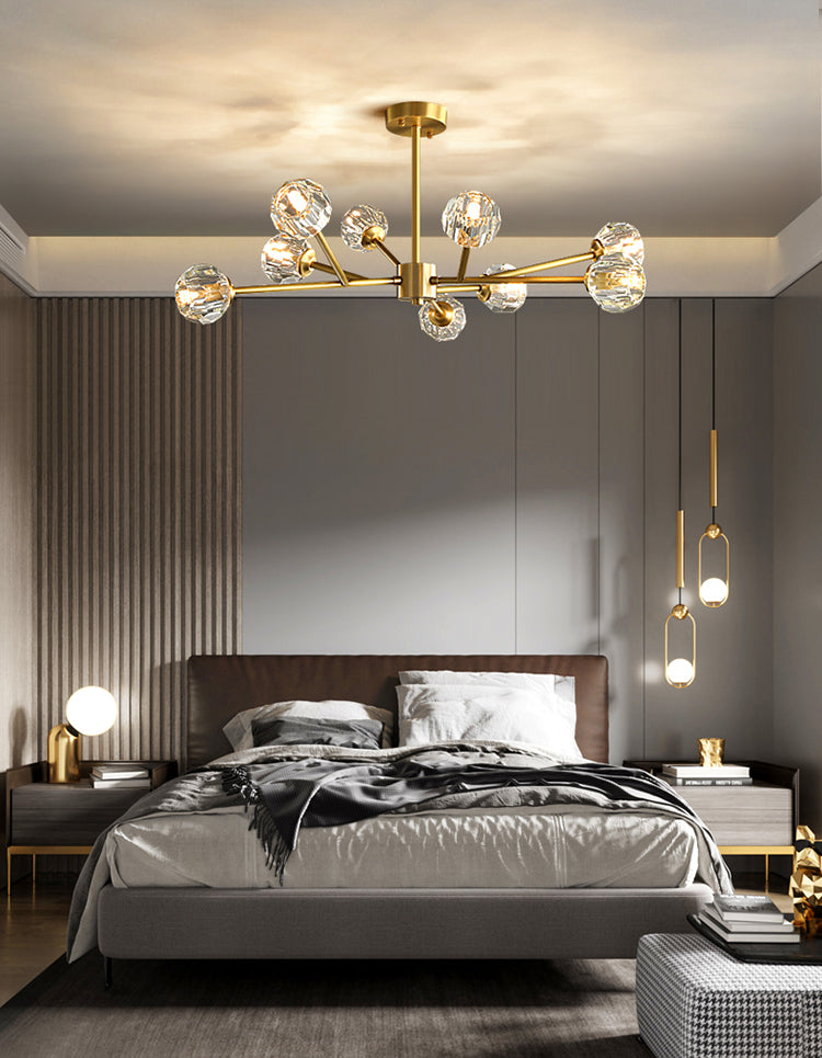 Crystal Ball Round Cluster Chandelier